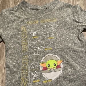 Star Wars The Child Gray and Yellow Kids Tee
